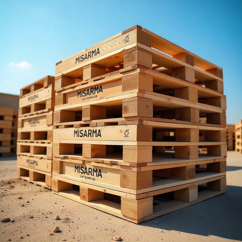 High-quality wooden pallets manufactured by Misarma Enterprise