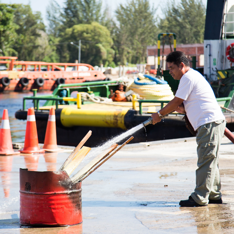 Putting out the hazard